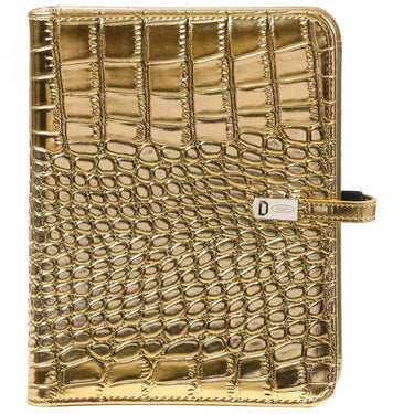 1011-14 Refillable A5 Ring Binder Croco Gold